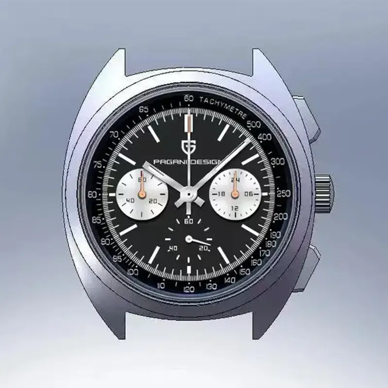 Pagani Design Chronograph Black Dial Quartz Men's Watch-  PD-1782